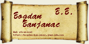 Bogdan Banjanac vizit kartica